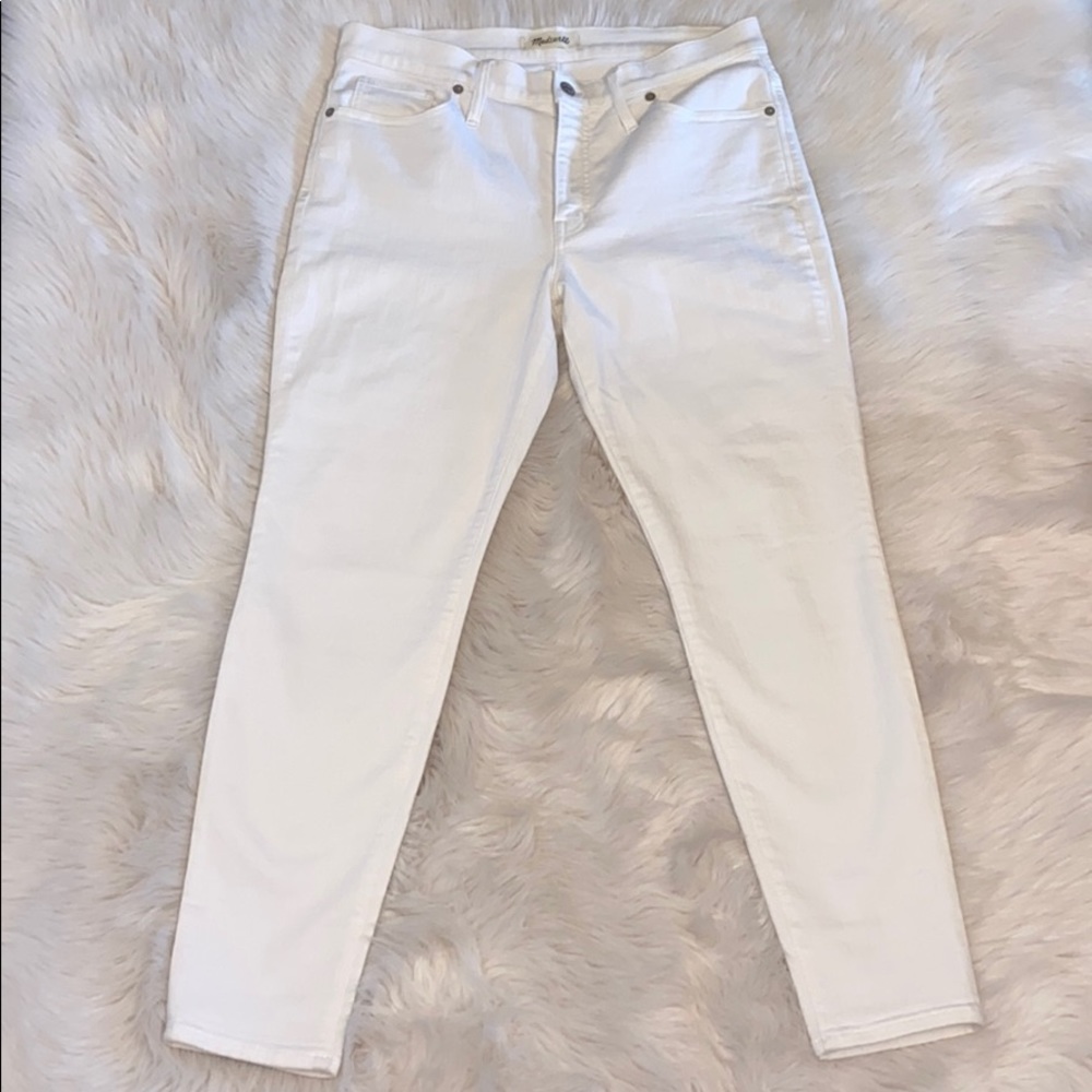 Madewell high rise white jeans